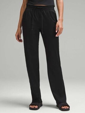 lululemon athletica Black Drawstring Wide-Leg Track Pants